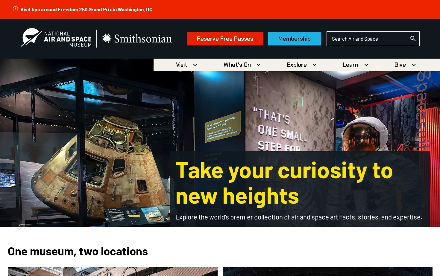 Smithsonian’s National Air and Space Museum 页面快照